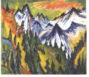 Ernst Ludwig Kirchner mountain top oil painting reproduction